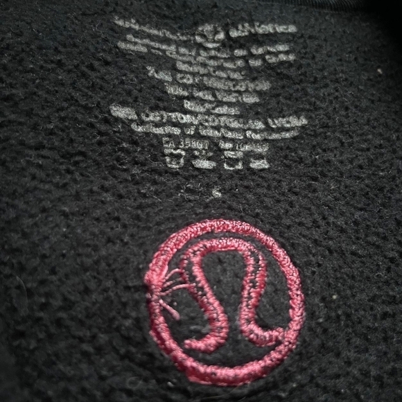 Lululemon Full Zip Black Scuba Jacket with Pink Logo - Picture 4 of 4